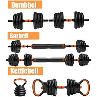 CANMALCHI Adjustable Dumbbells Weights Set 44Lbs for Indoor Workout Dumbbell Weight Barbell Perfect