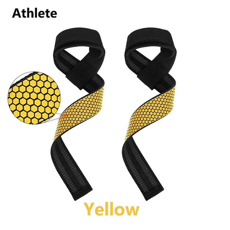 Weight Lifting Wrist Straps Strength Training Lift Exercise Wrist Wrap Adjustable Non-Slip Gel Grip Band Fitness Bodybuilding