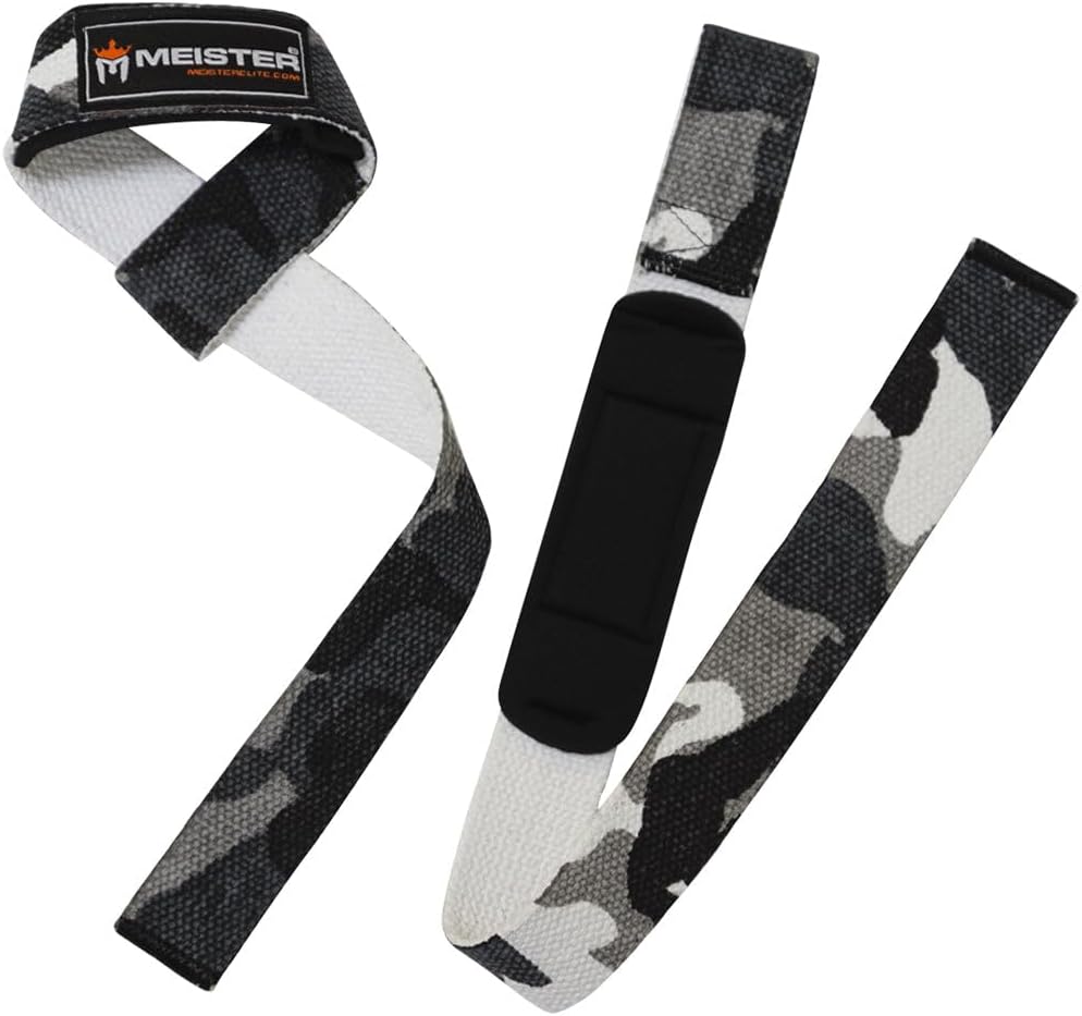 Neoprene-Padded No-Slip Weight Lifting Straps for Grip (Pair)