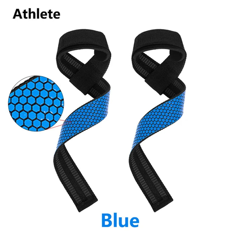 Weight Lifting Wrist Straps Strength Training Lift Exercise Wrist Wrap Adjustable Non-Slip Gel Grip Band Fitness Bodybuilding