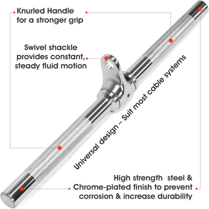 Cable Machine Attachment, STRIGHT BAR 