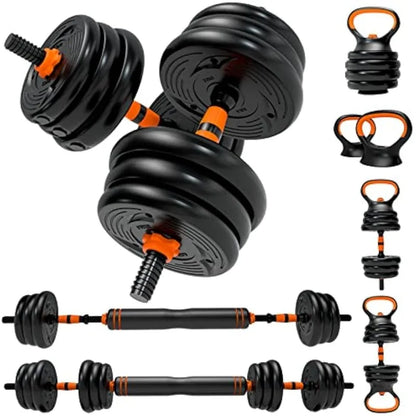 CANMALCHI Adjustable Dumbbells Weights Set 44Lbs for Indoor Workout Dumbbell Weight Barbell Perfect