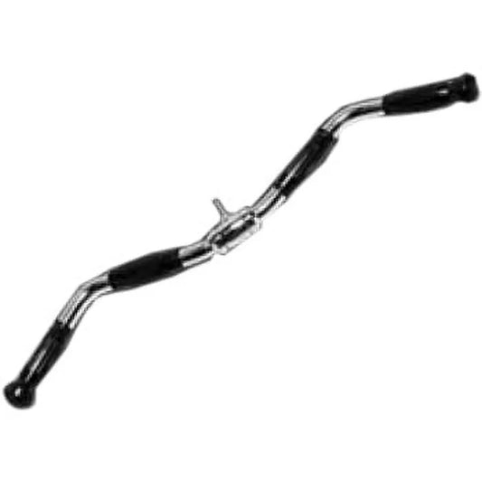 Deluxe 28" Curl Bar Cable Attachment with Rubber Handgrips